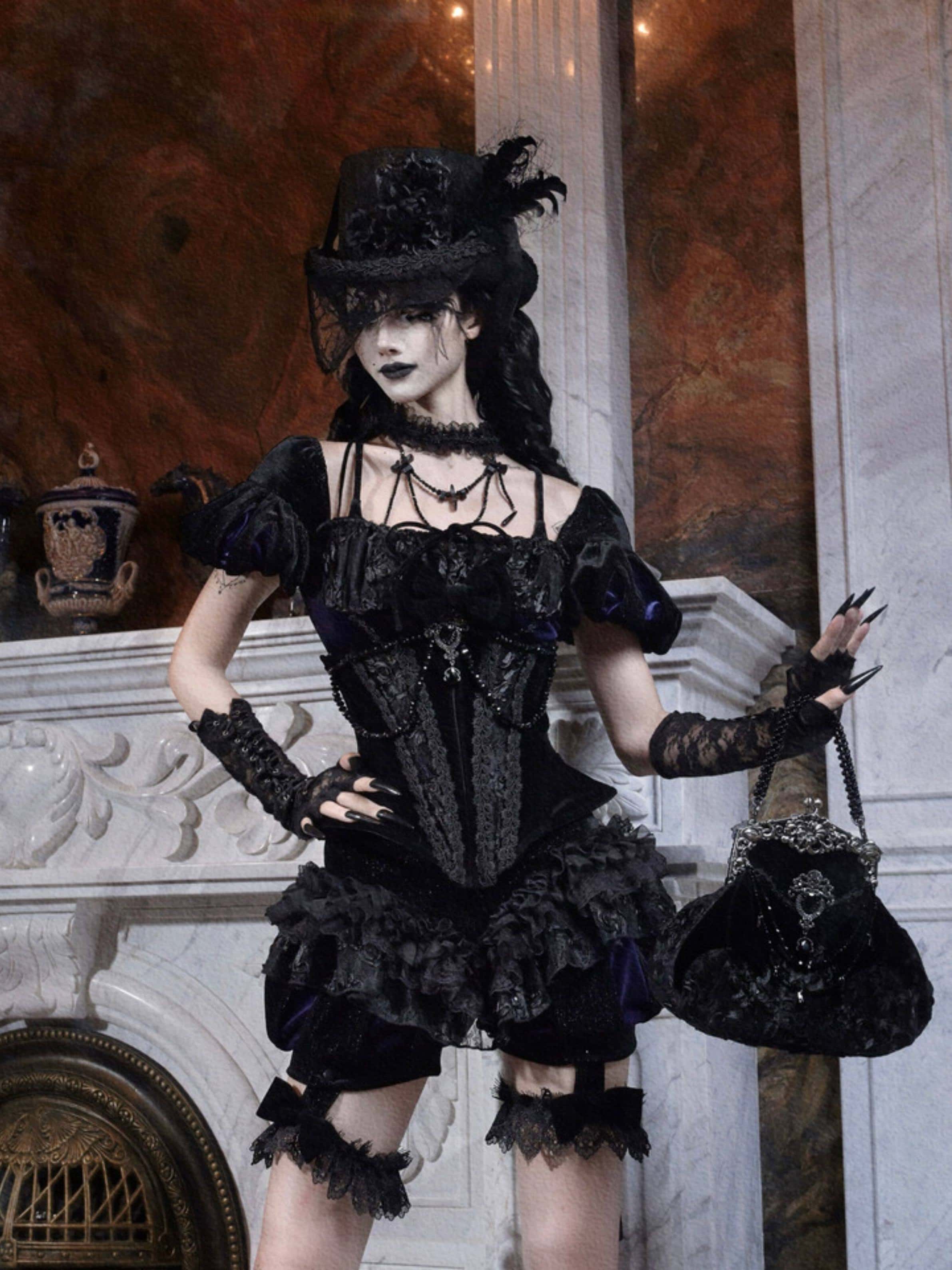 Mourning Day Gothic Rhinestone Handbag
