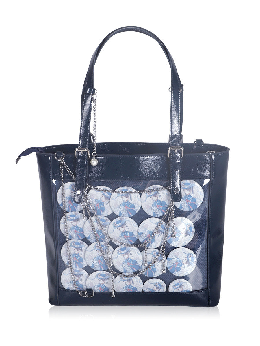 Chessboard Lolita Argyle Illustrated Tote Ita Bag