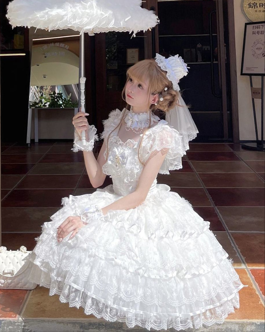 Lolita Ballet Lace Chiffon JSK Dress LS1025