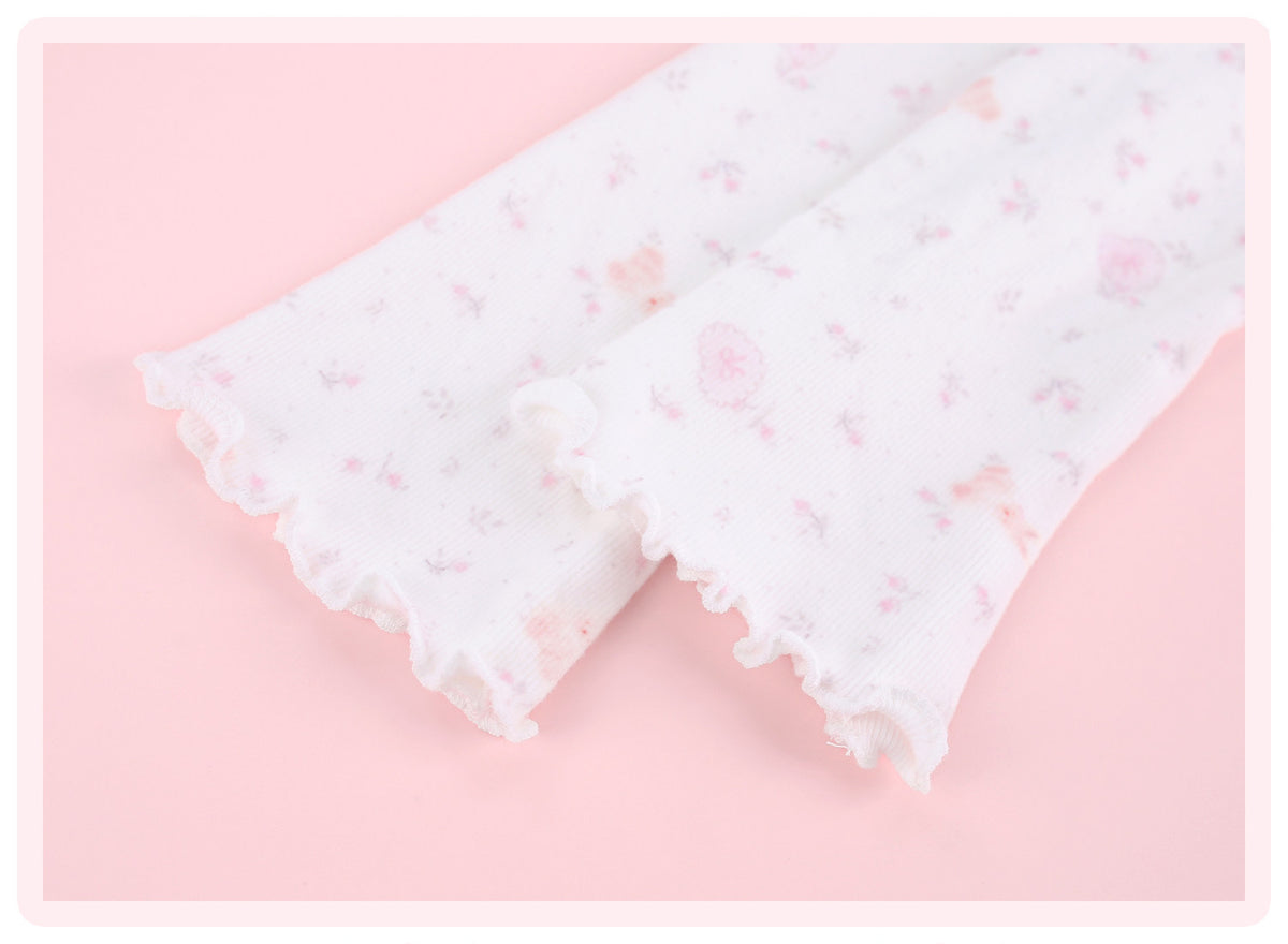 Star Fall Floral White Hooded Jacket Pink Camisole White Floral Shorts Girly Set