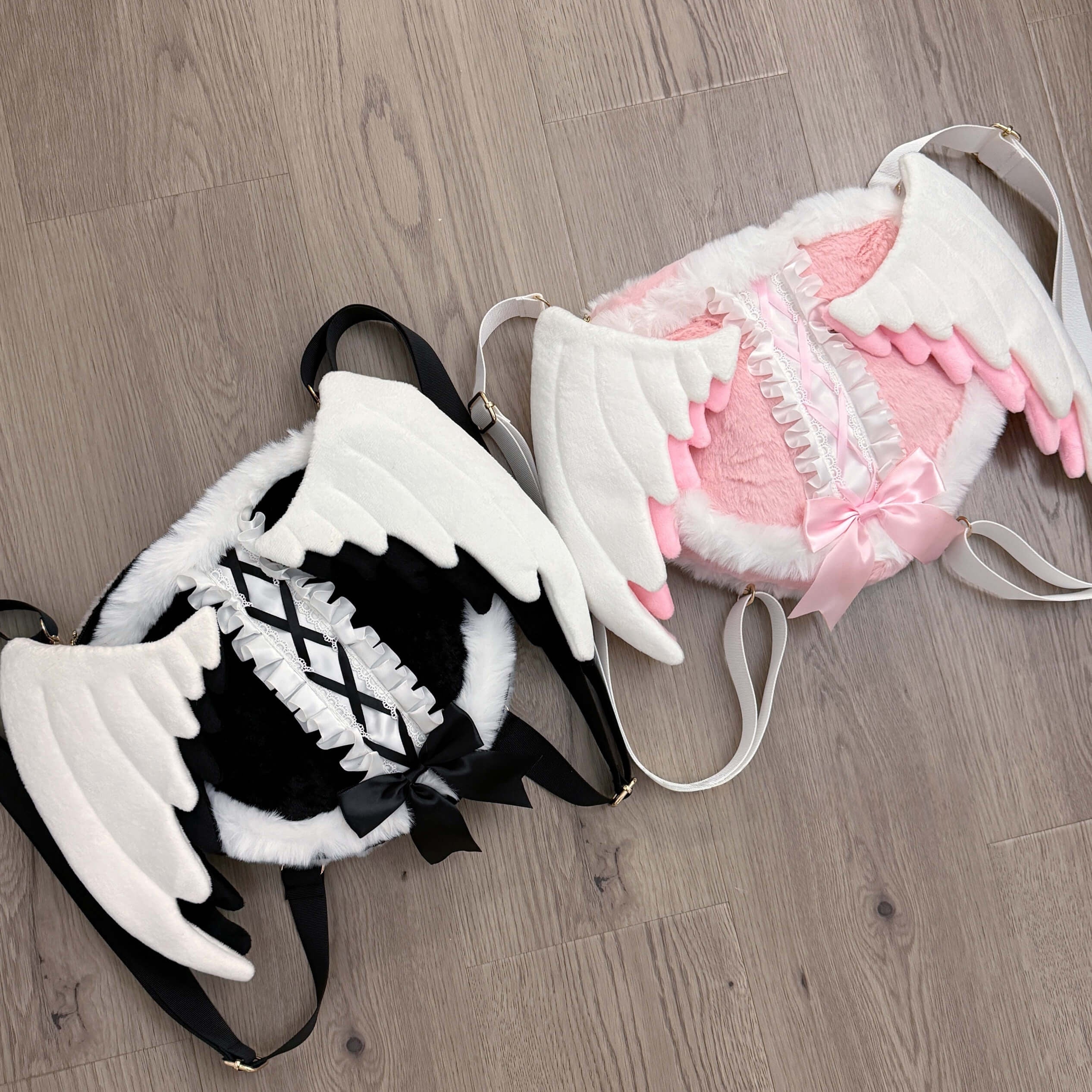Lolita Punk Y2K Angel Wing Plush Bag LE8002