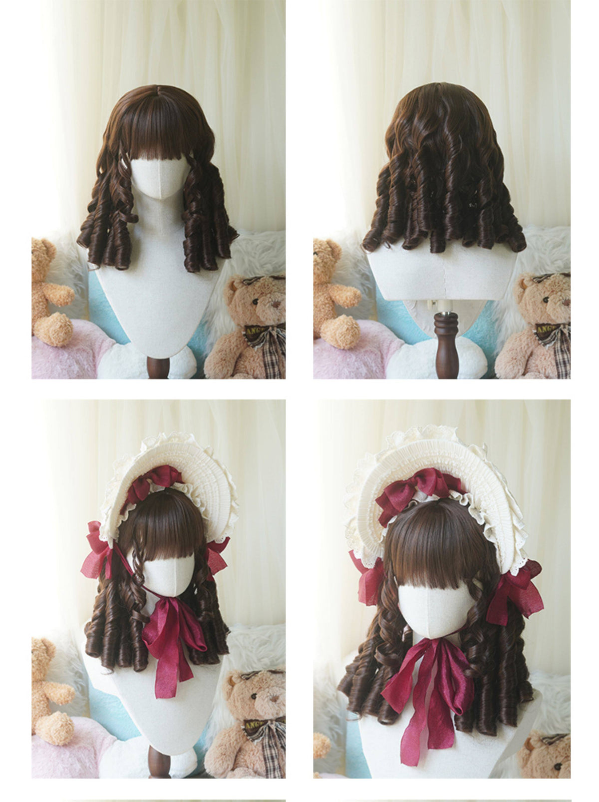 Lolita Vintage Doll Short Wig with Curly or Straight Styles