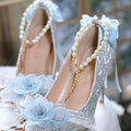 Lolita Classic Elegant Blue High Heels LSS1008