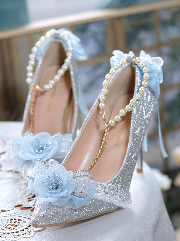 Lolita Classic Elegant Blue High Heels LSS1008