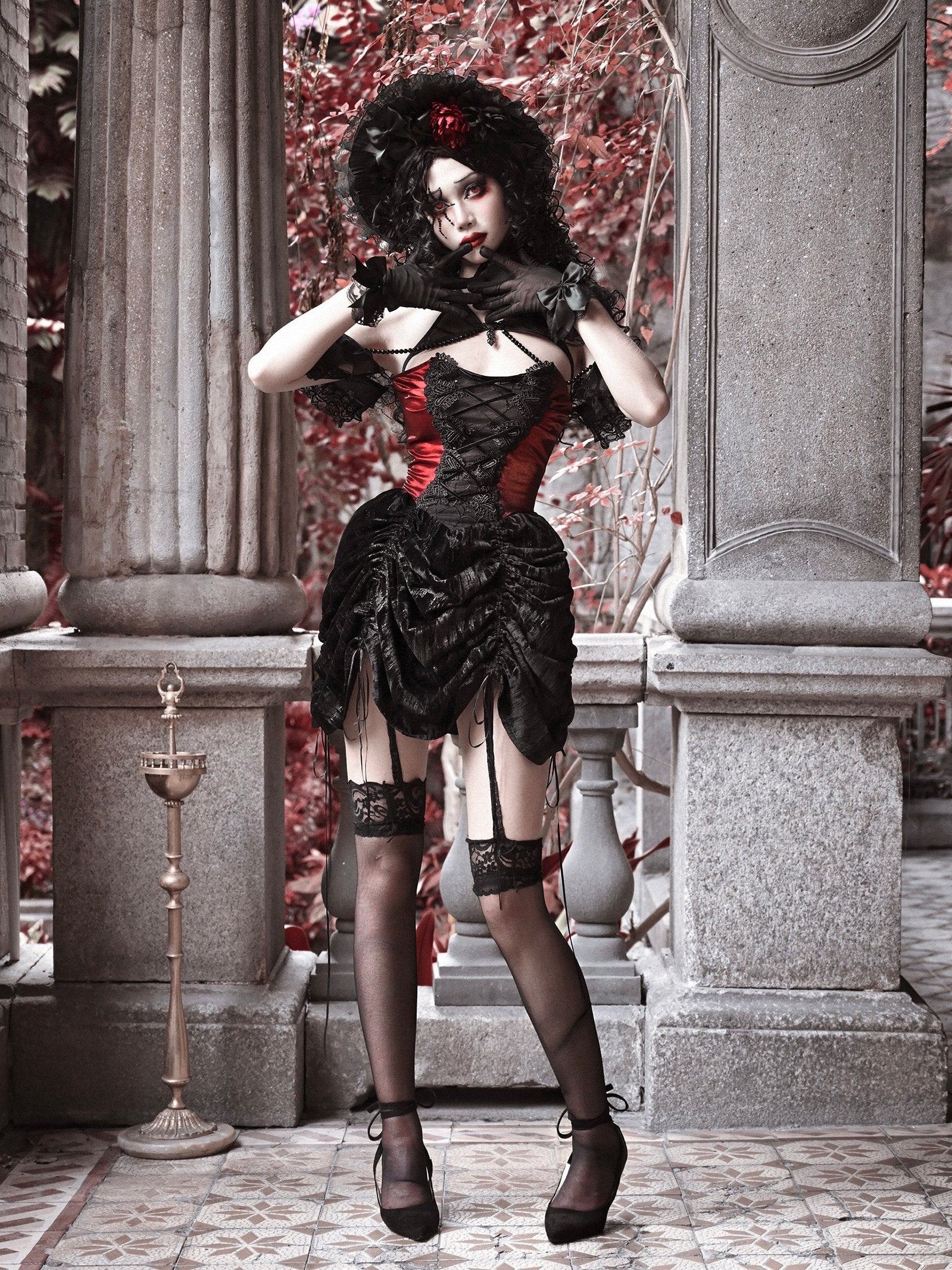 Duchess Gothic Spider Web Dress