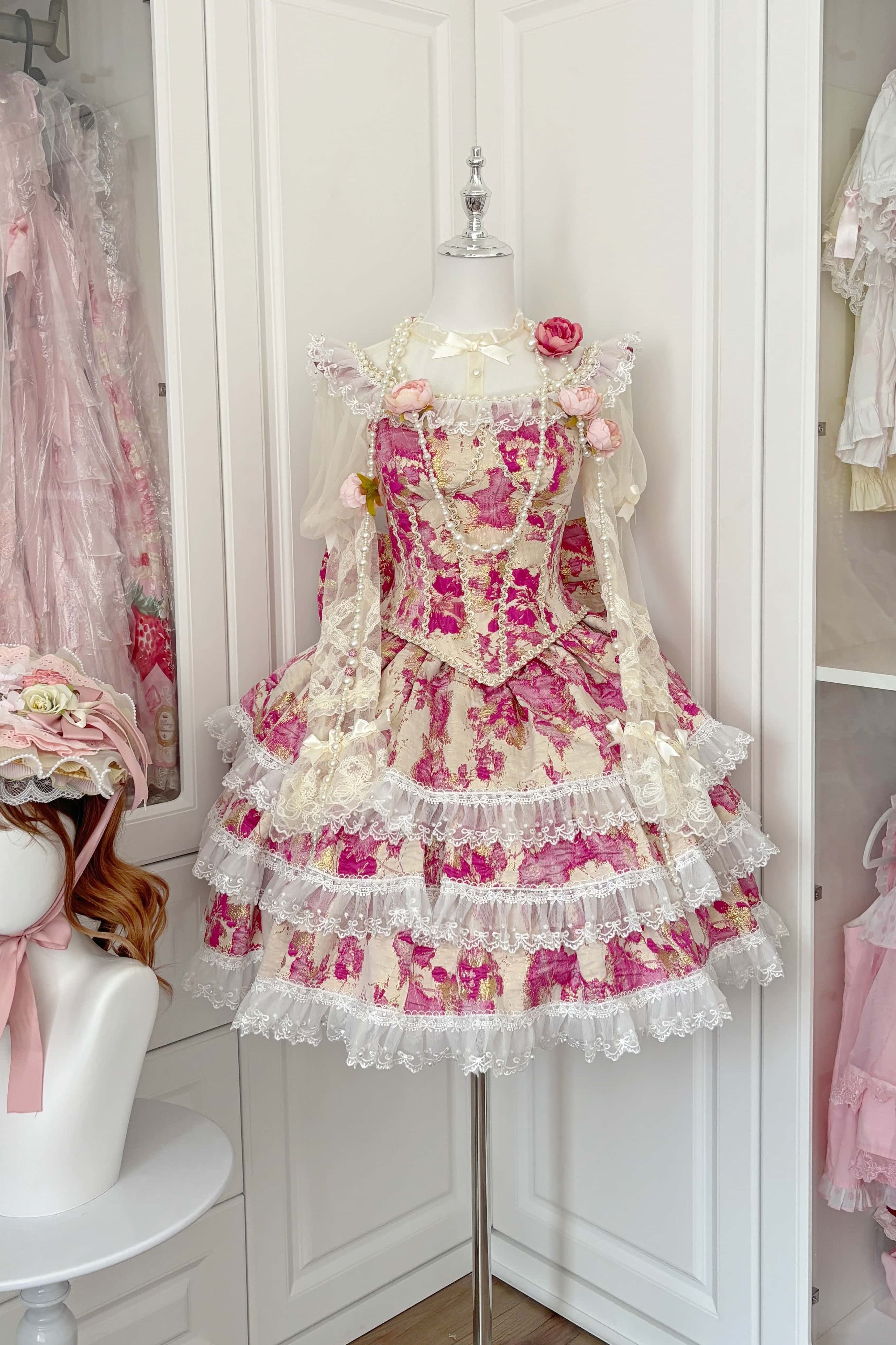 Robe JSK rose Miss Pistachio Lolita