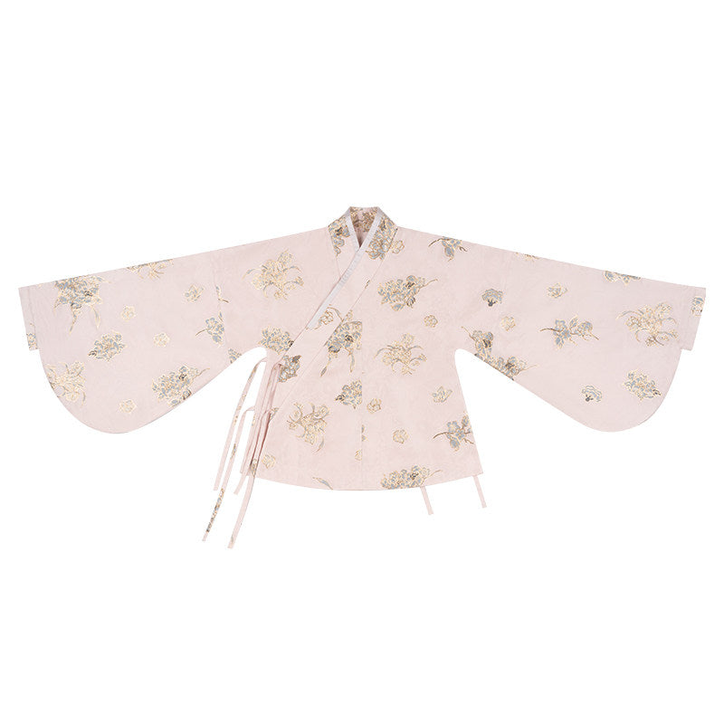 Pink Glaze Celadon Floral Embroidery Wa Lolita JSK Dress Set