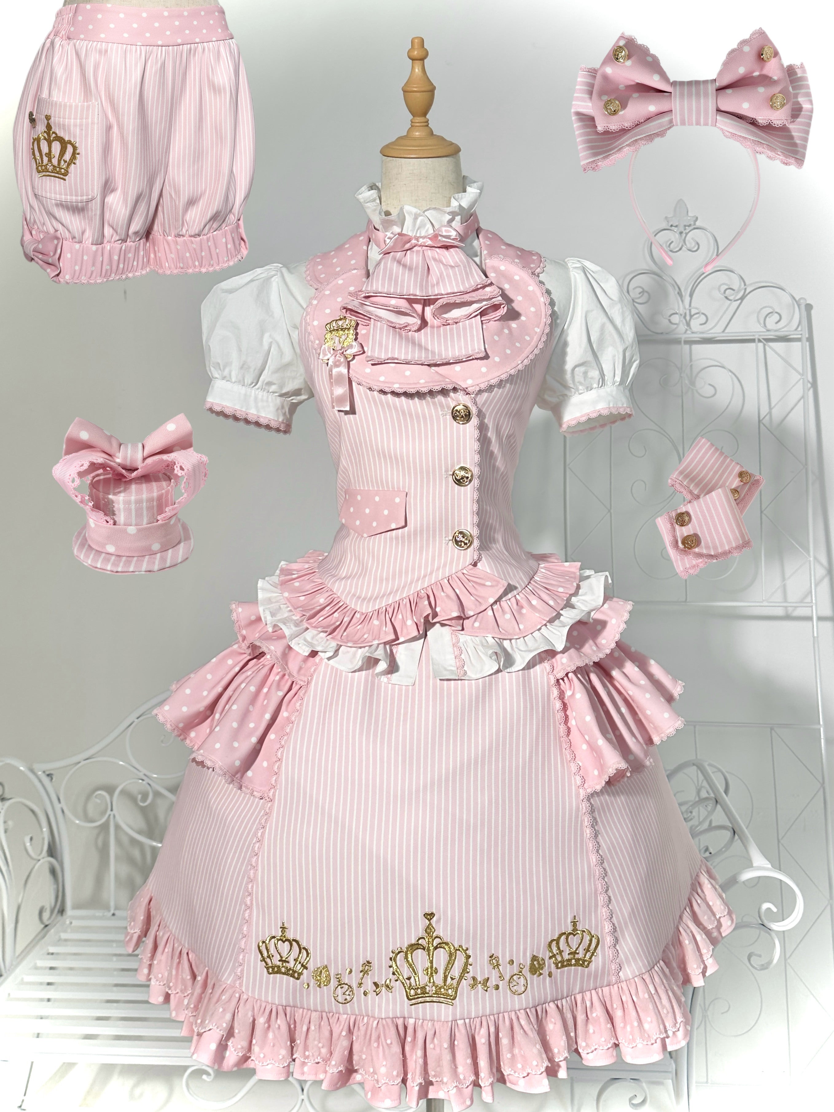 New Century Princess Pink Gold Lolita Dress Set