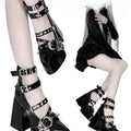 Lolita Gothic Dark style Block Mid Heels LE5023