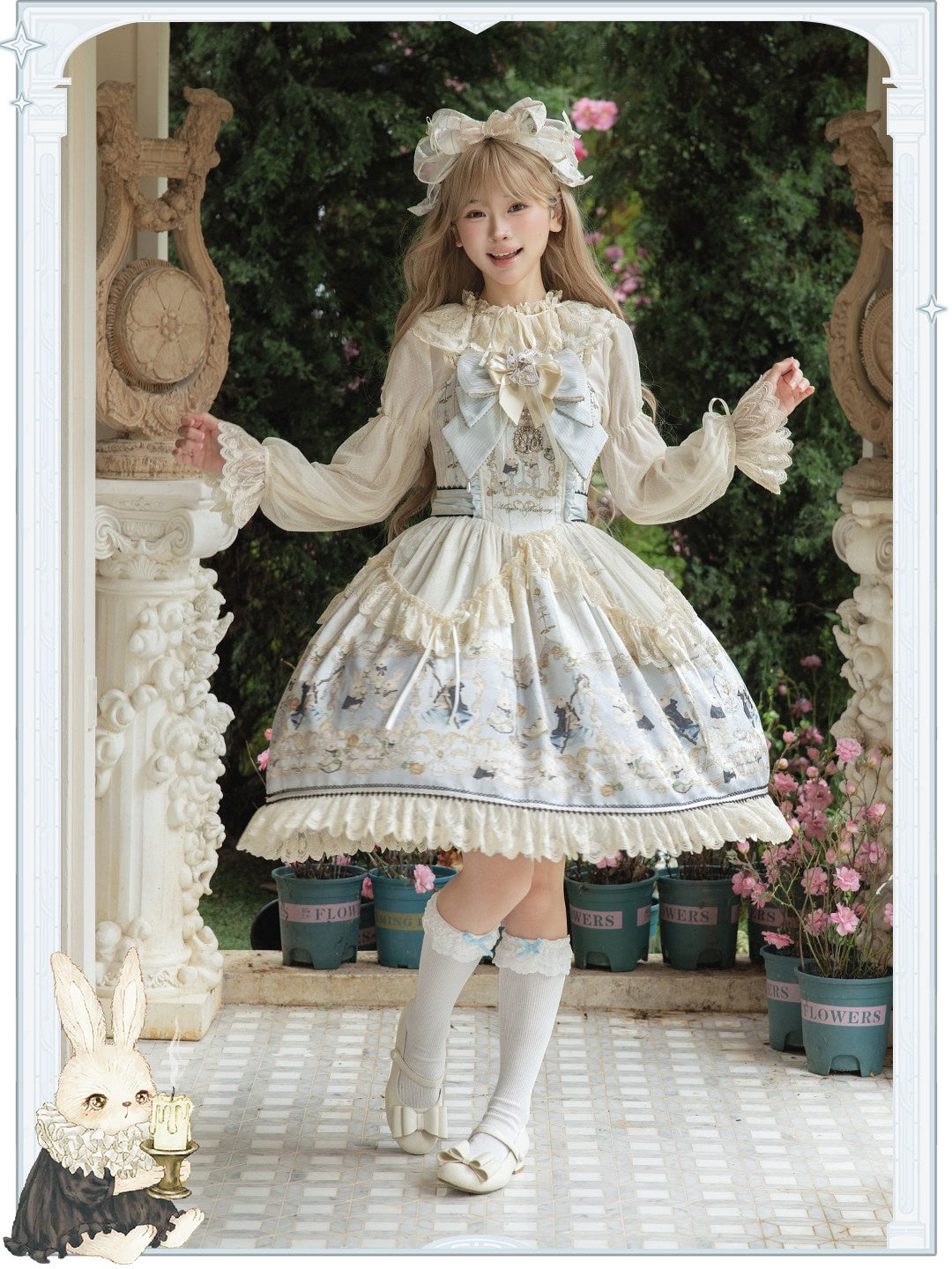Magic Academy Record Vintage‑Old‑School Printed Lolita JSK / OP Dress
