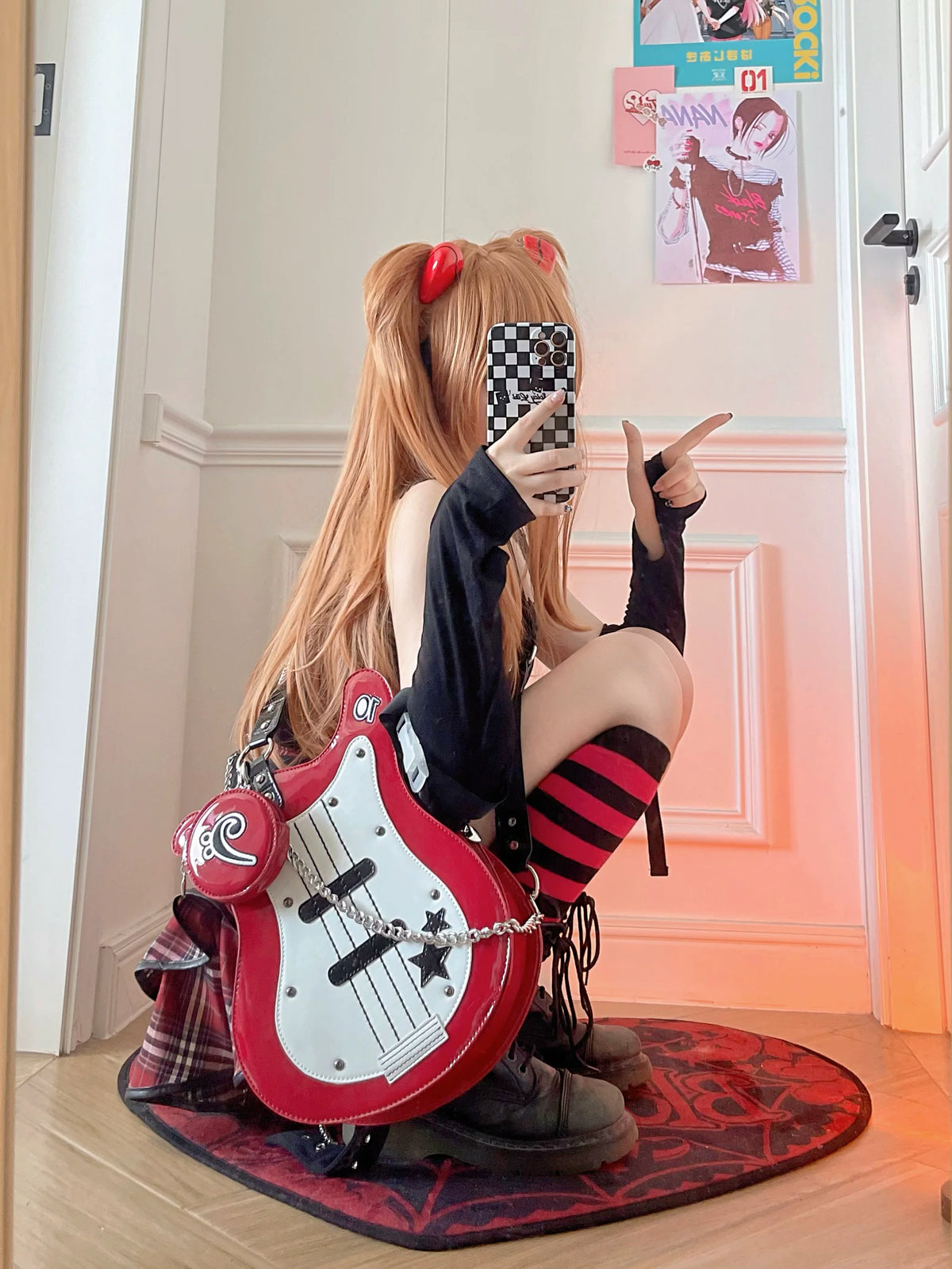 Not A Guitar Original Bass‑Shaped Crossbody Shoulder Bag