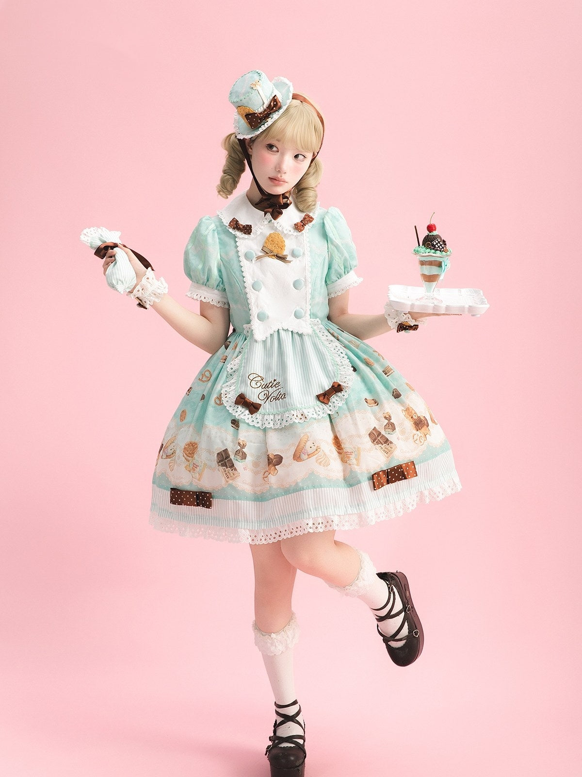 Patisserie Forever Happiness Lolita Green OP Dress Set