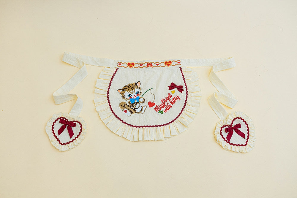 Cat Sweetheart American Retro Sweet Diner‑Style Lolita OP Dress