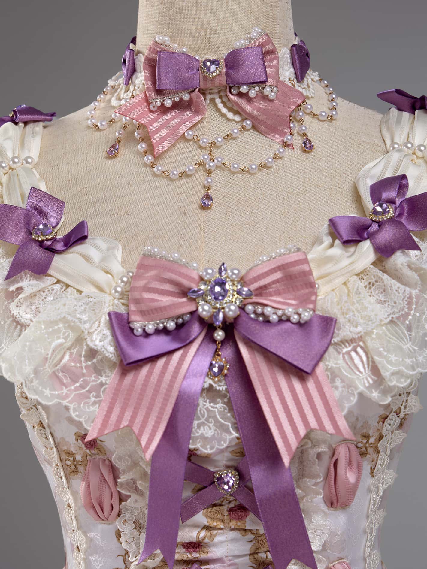 Antique Gem Fragrance Lolita Purple JSK Dress Set
