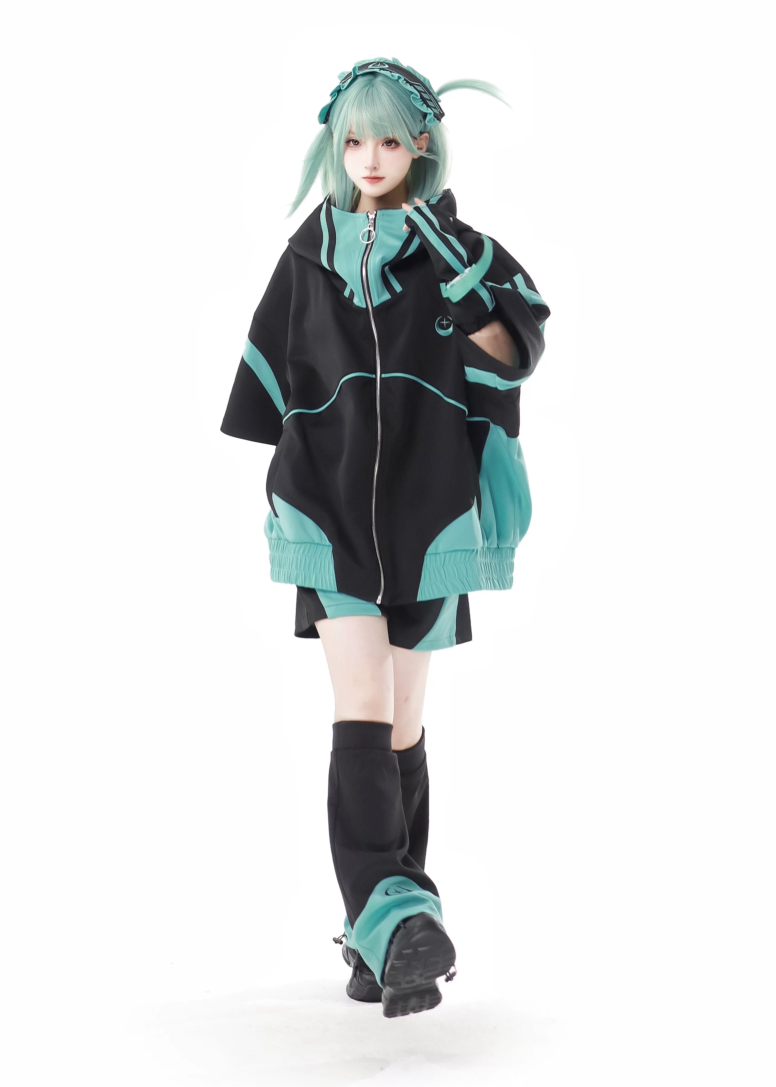 Star Signal Anime Graphic Short-Sleeve Techwear Set