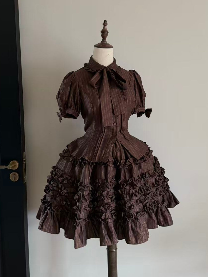 Mist Veil Sweet Cake‑Layer Lolita Mini Skirt