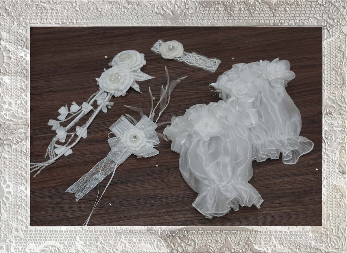 Upper East Maidens Gothic Bridal Long Train Lolita JSK Dress