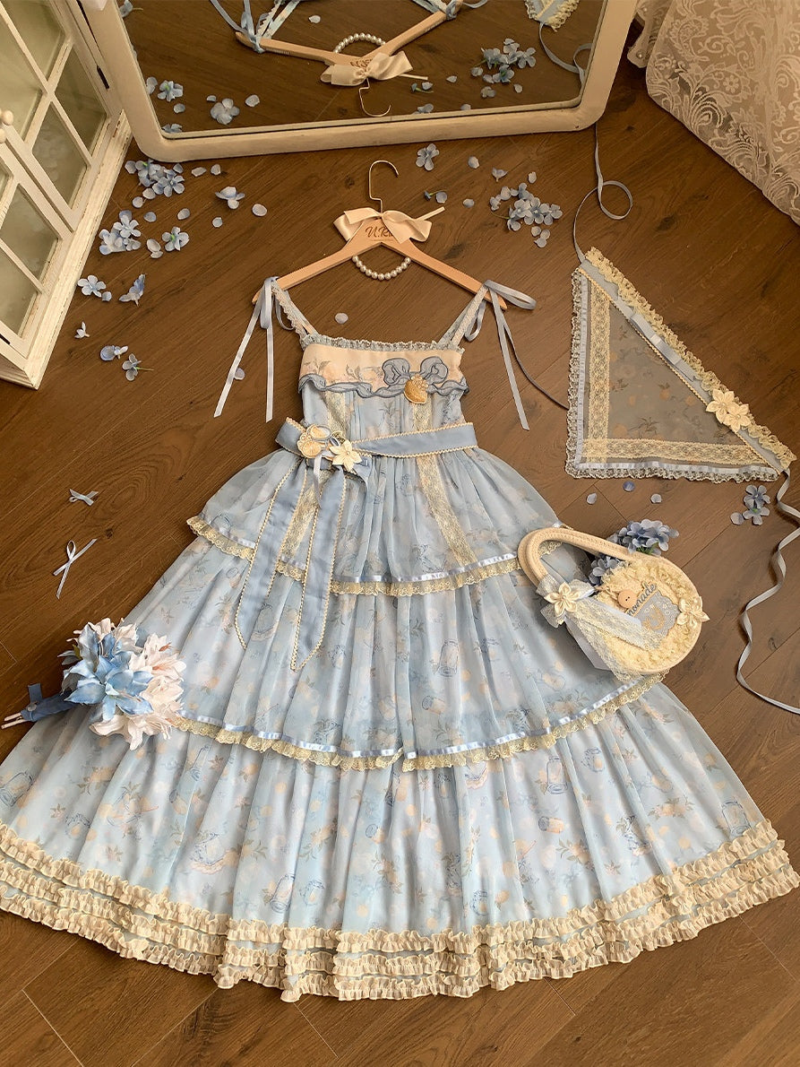 Lemon Soda Lolita JSK Long Dress Set