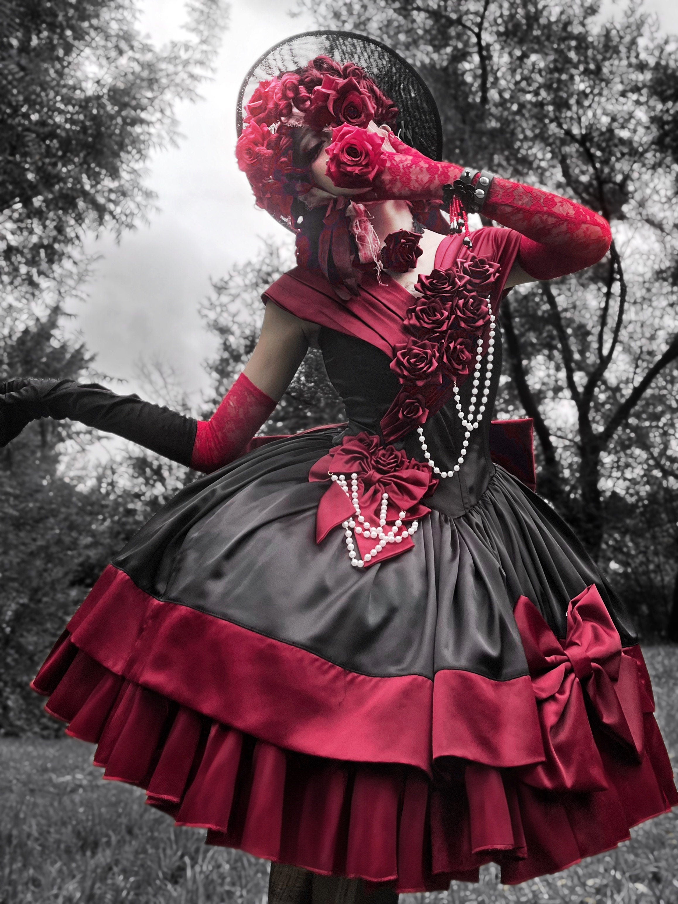 Treasure Chest Rose Lolita Red Dress