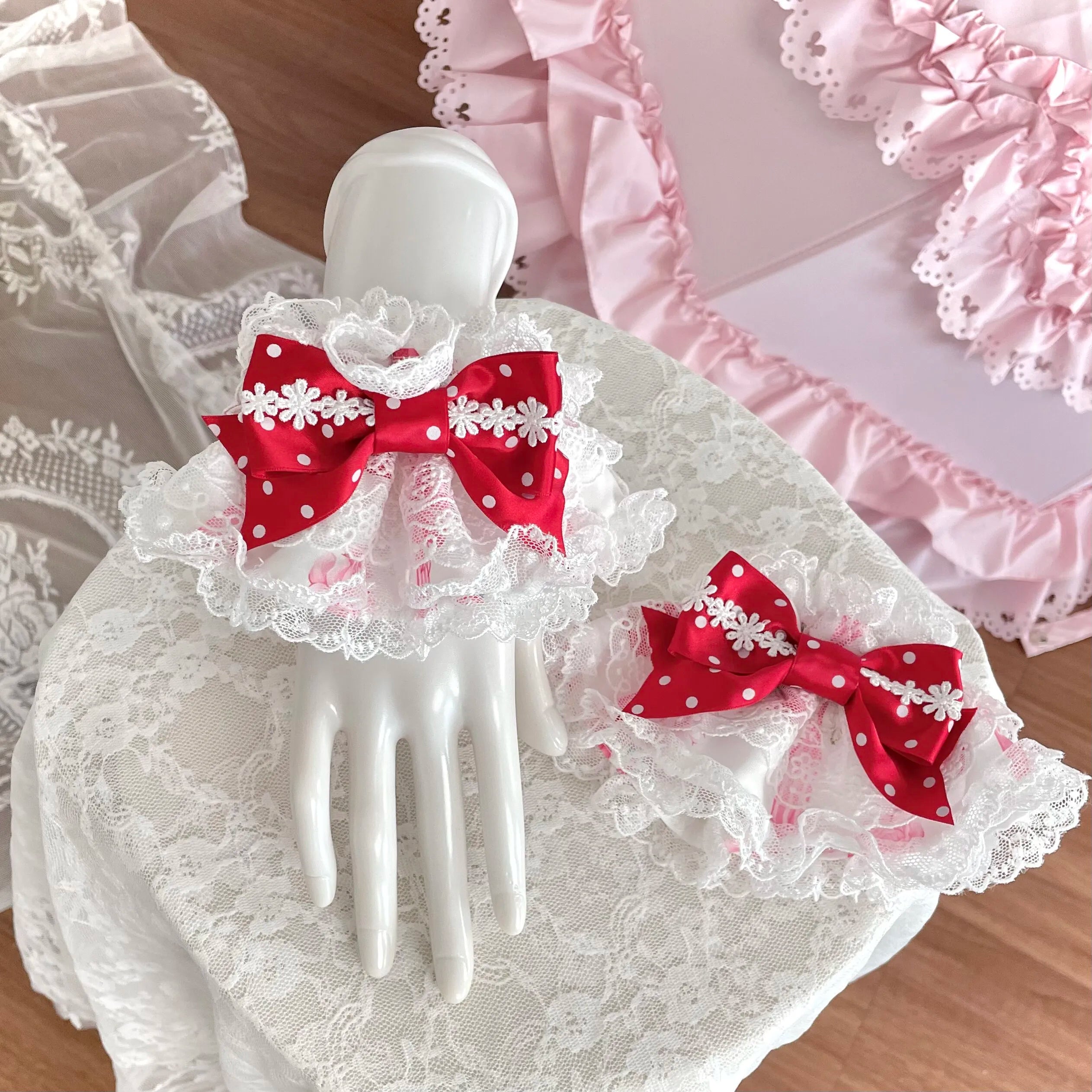 Deer Strawberry Garden Old-School Strawberry Print Lolita JSK Accessories