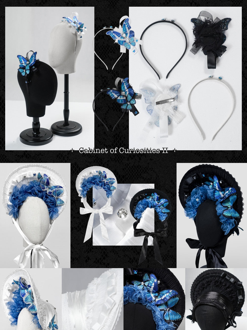 Cabinet Of Curiosities II Dark Gothic Butterfly Hair Accessories