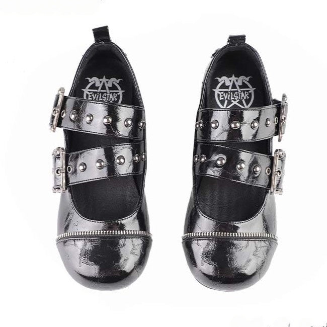 Goth Doudin Lolita Dark Punk Low Heel Shoes