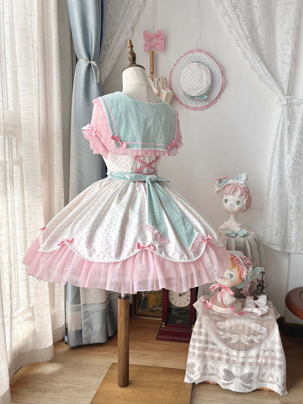Prelude Festival Lolita Multi‑Color Sailor‑Collar OP Dress