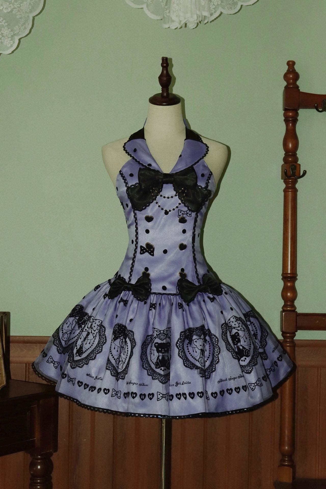 Black Sugar Bear Lolita Purple Dress