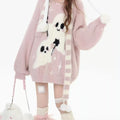 Y2K Kawaii Faux Mink Pullover Sweater LE1031