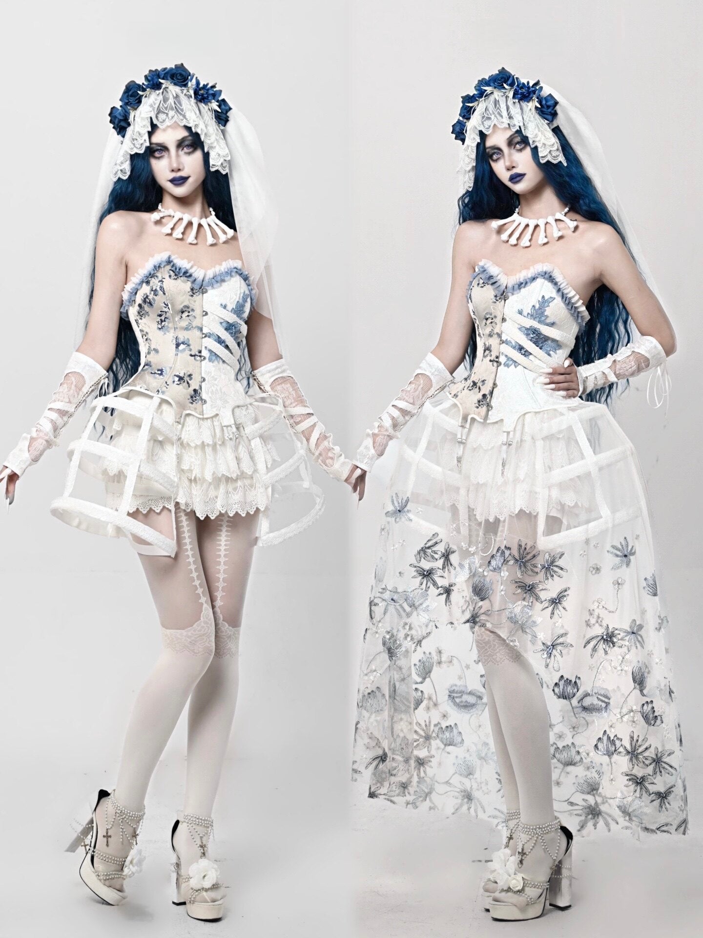 Zombie Bride Gothic Dress Set