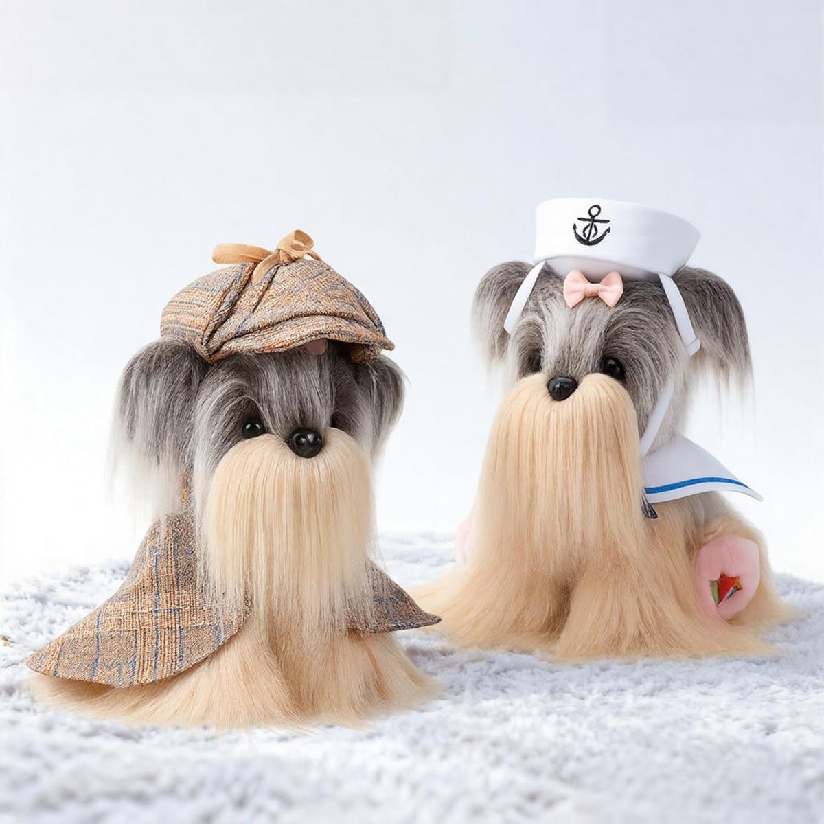 Realistic Plush Yorkshire Terrier Stuffed Doll