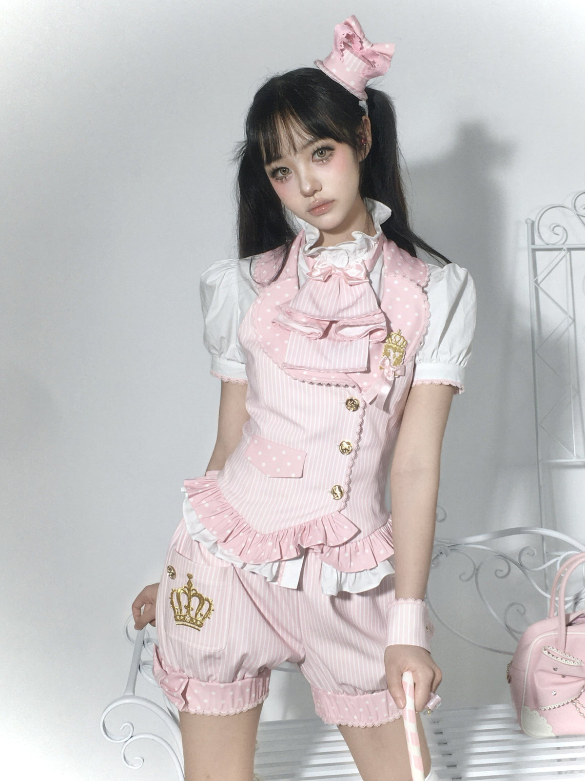 New Century Princess Pink Gold Lolita Dress Set