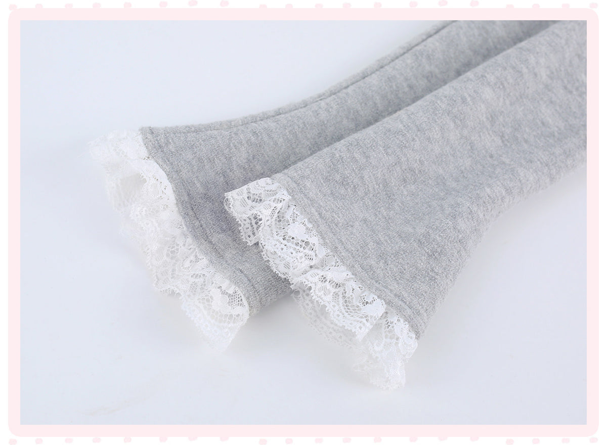 Grey Domain Star Dream Grey Lace Hooded Cardigan Jacket Skirt Set