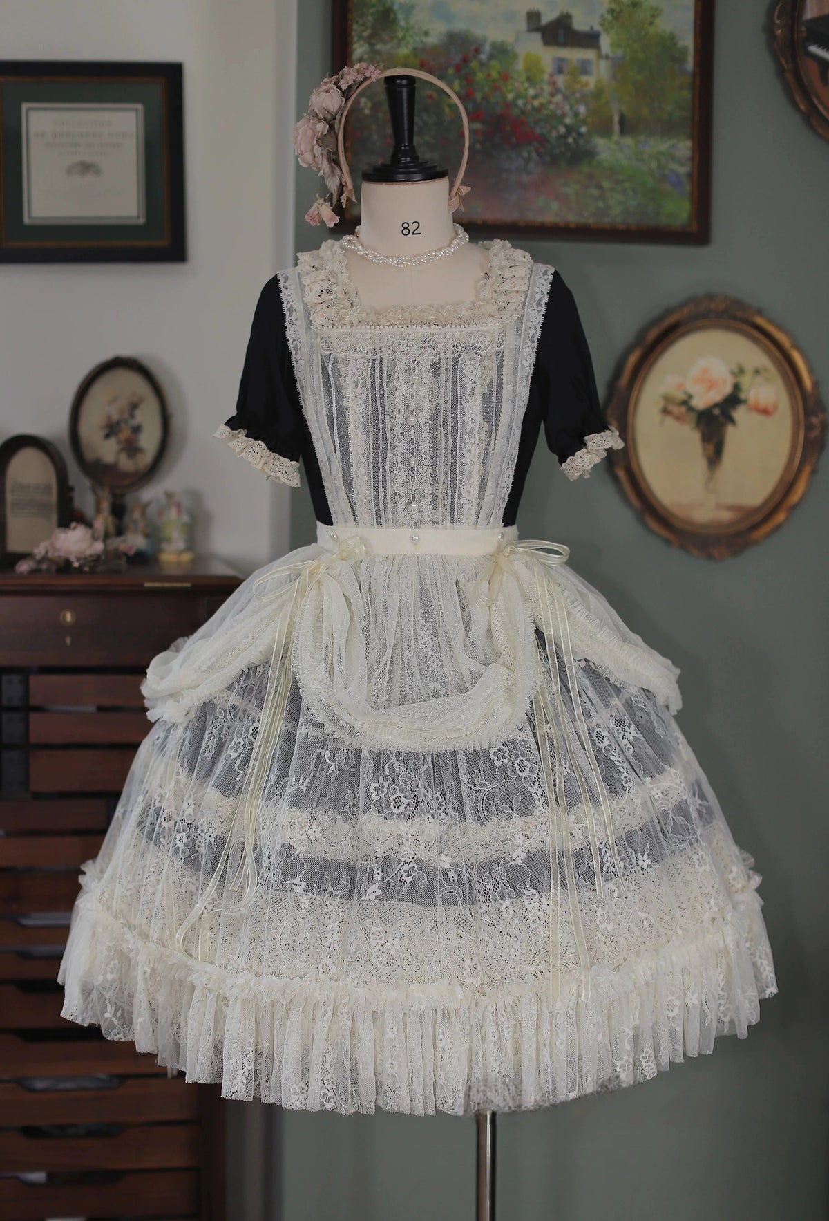Antique Lace Retro Lolita Apron
