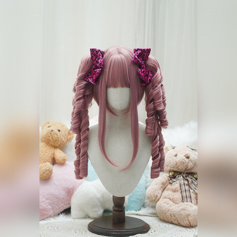 Lolita Vintage Sweetheart Twin Tail Claw Clip Gradient Curl Wig