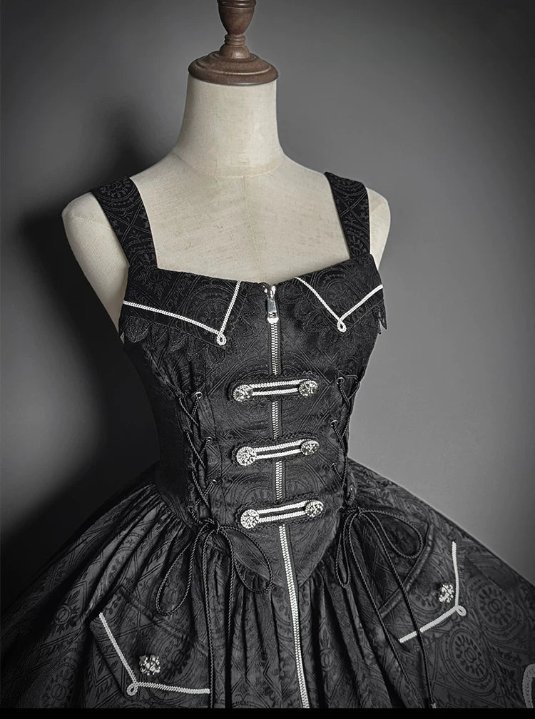 Dawn‑Bearer Gothic Lolita JSK Jumper Skirt Dress Set