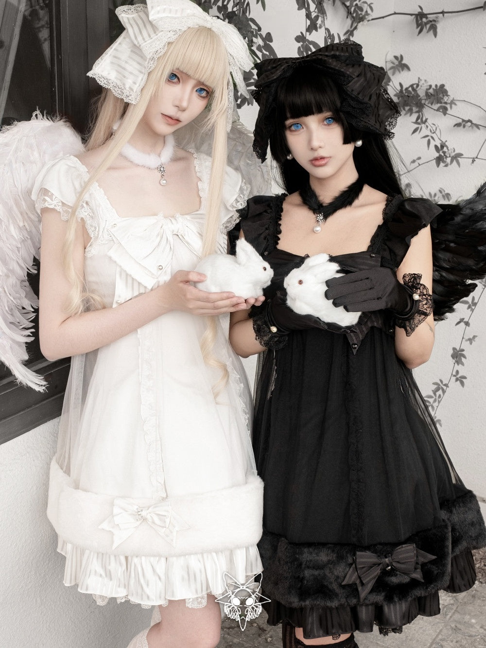 Transparent Puppet Lilisia & Luluna Gothic Lolita Pearl Lace Dress
