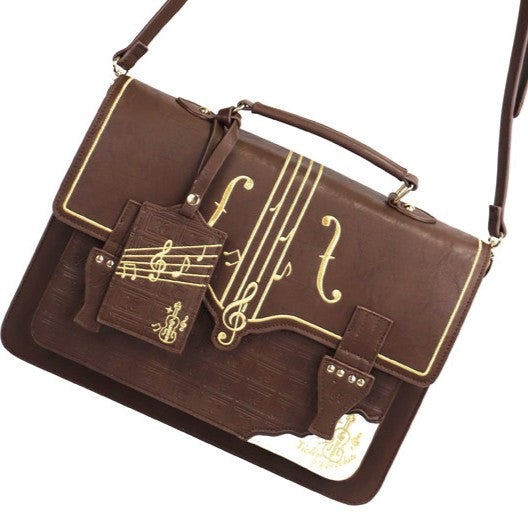 Cocolezi Chocolate Musical Note Embroidered Bag