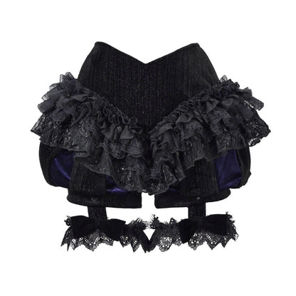 Lolita Dark style Fishbone Velvet Dress LG1009