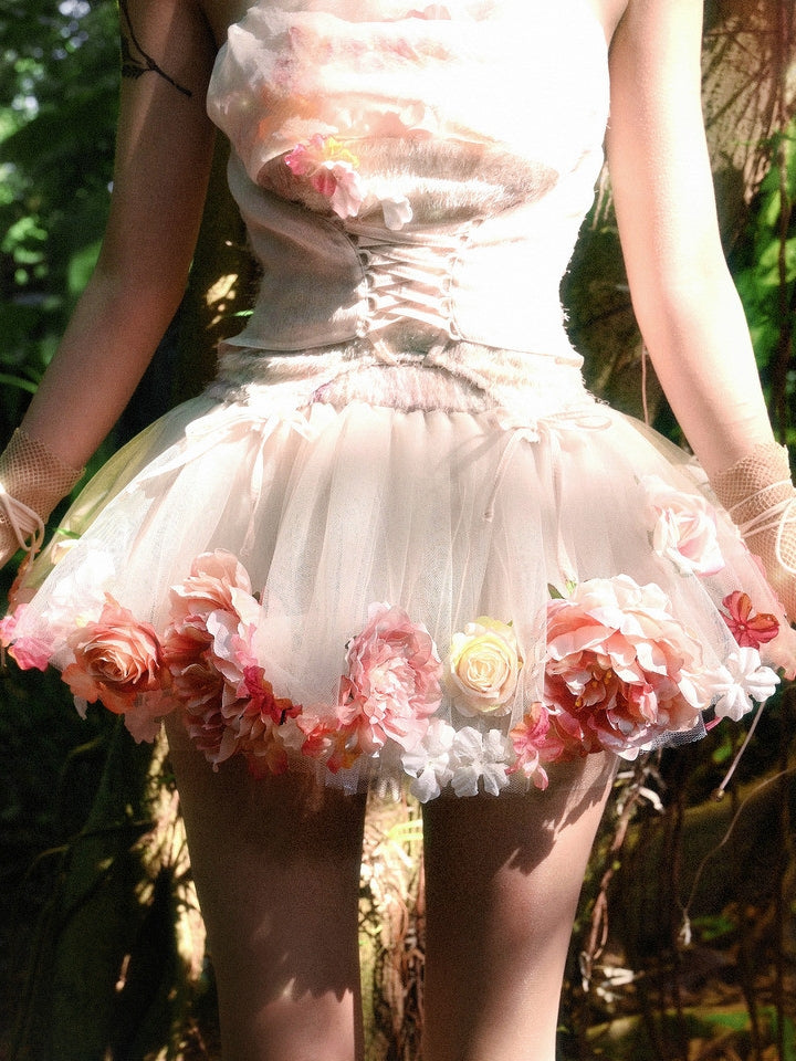 Forest Spirit Mori Style Top & Skirt Set