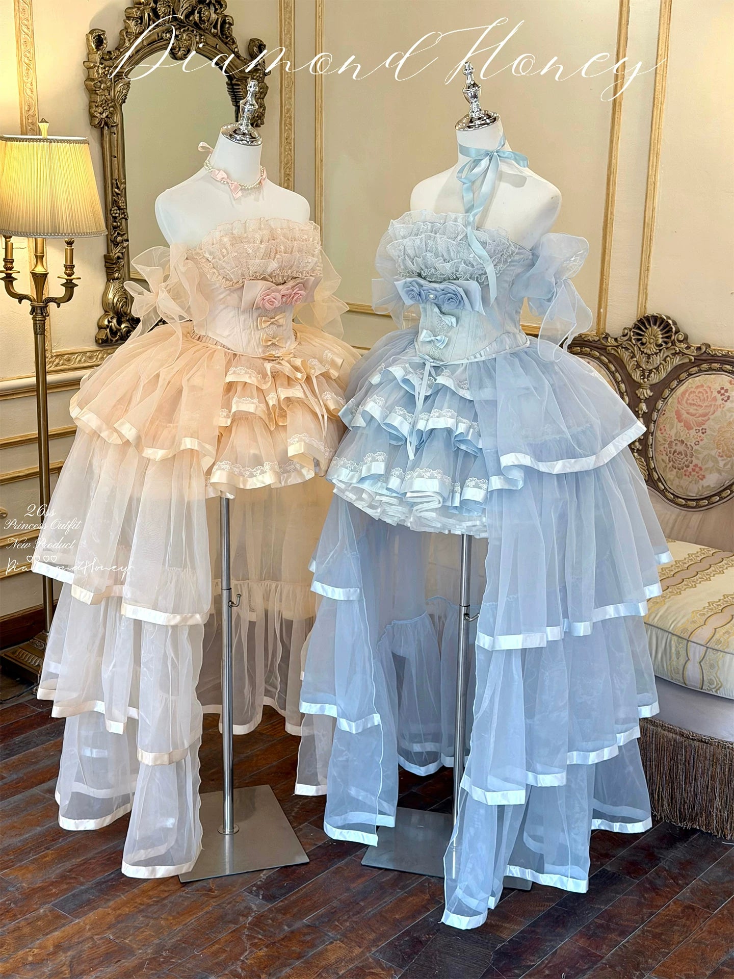 Women's Mousse Love Song Pink Short JSK Ballet Light Wedding Elegant Slimming Dress