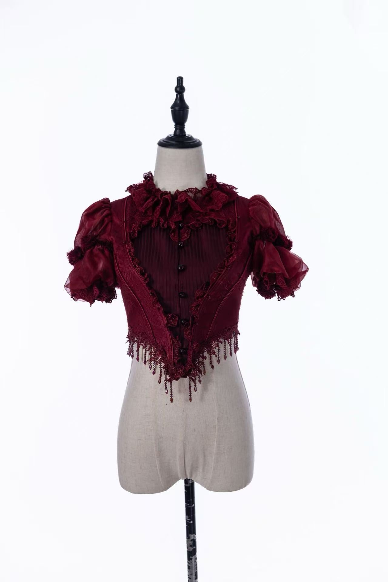 Hunting Strawberry Velvet Gothic Sweet Lolita Dress SK & Jacket Set
