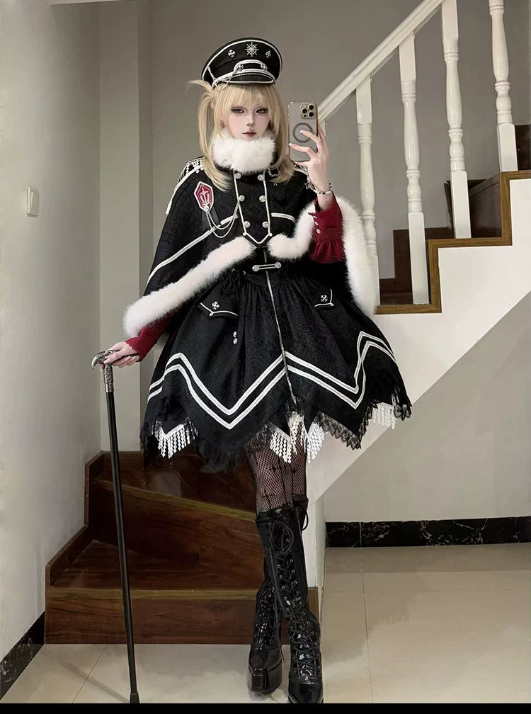 Dawn‑Bearer Gothic Lolita Hat & Sash & Brooch