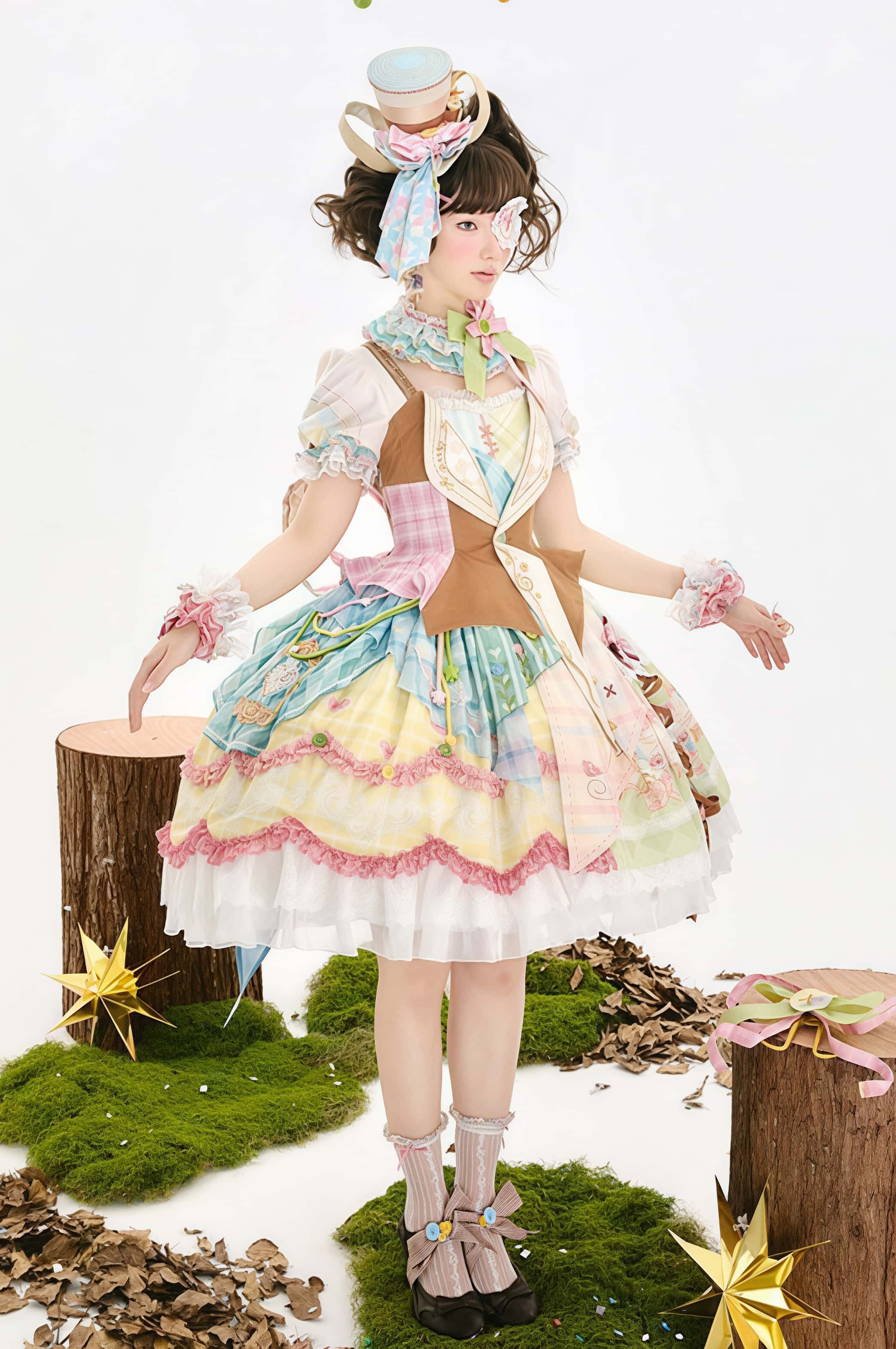 Infinity Warmth Art of Tailoring Lolita Spliced OP Full Set