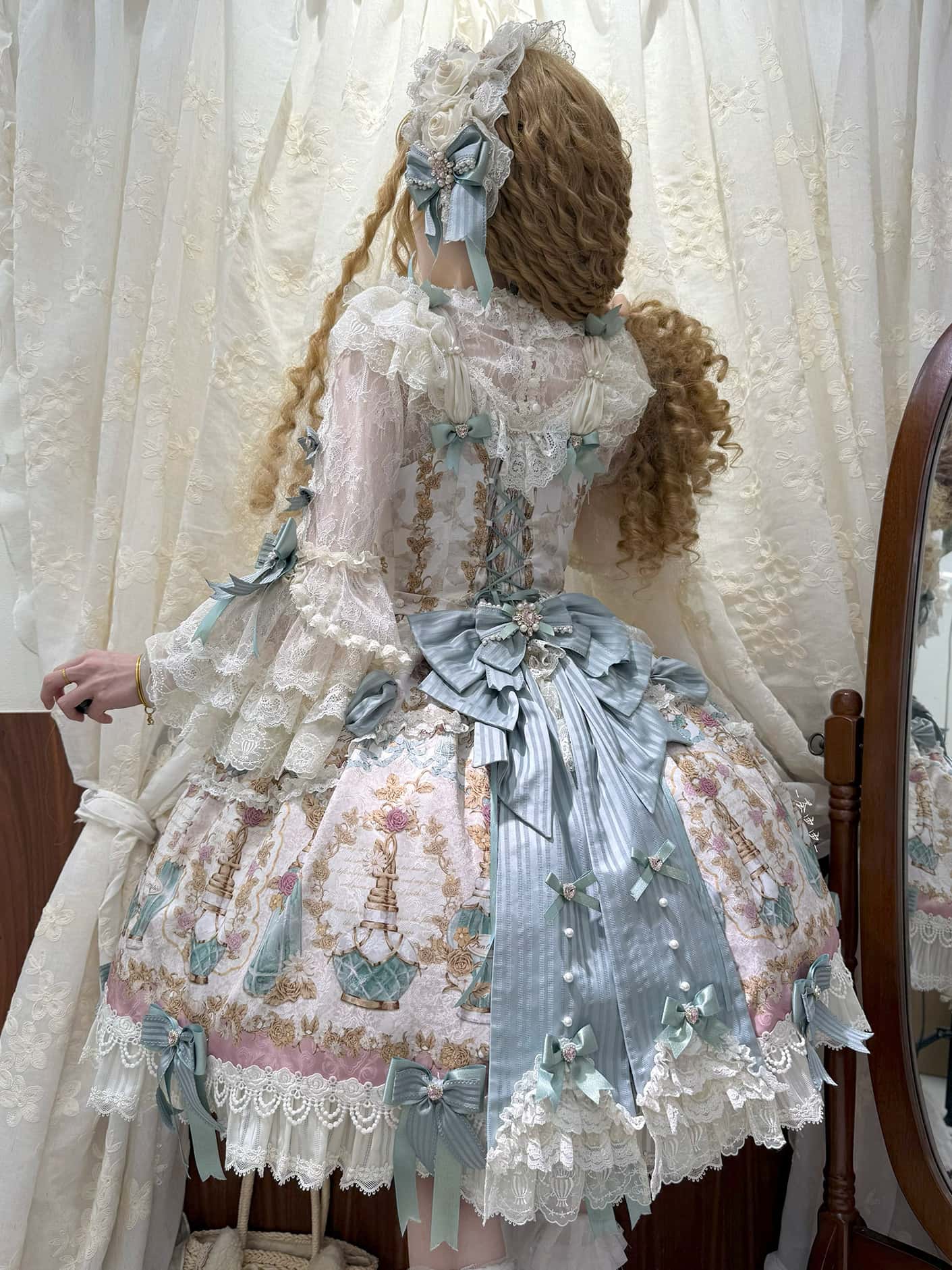 Antique Gem Fragrance Lolita Green JSK Dress Set