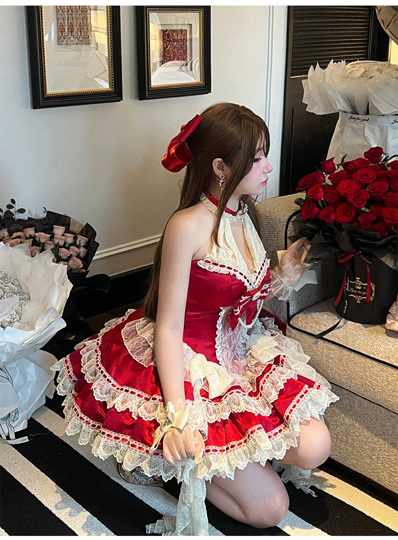 Sweet Girly Christmas Party Dress