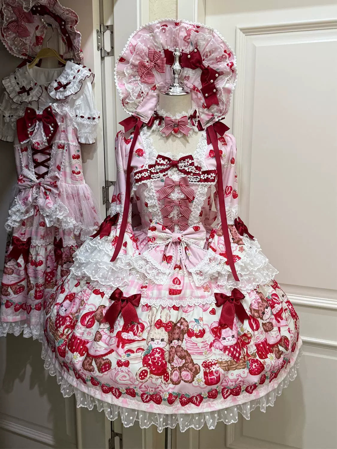 Sweet Berry Rabbit Bear Long Sleeve Sweet Lolita OP Dress