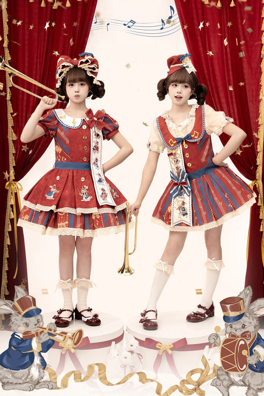 Rabbit Orchestra Lolita Embroidered Cute OP / JSK Dress