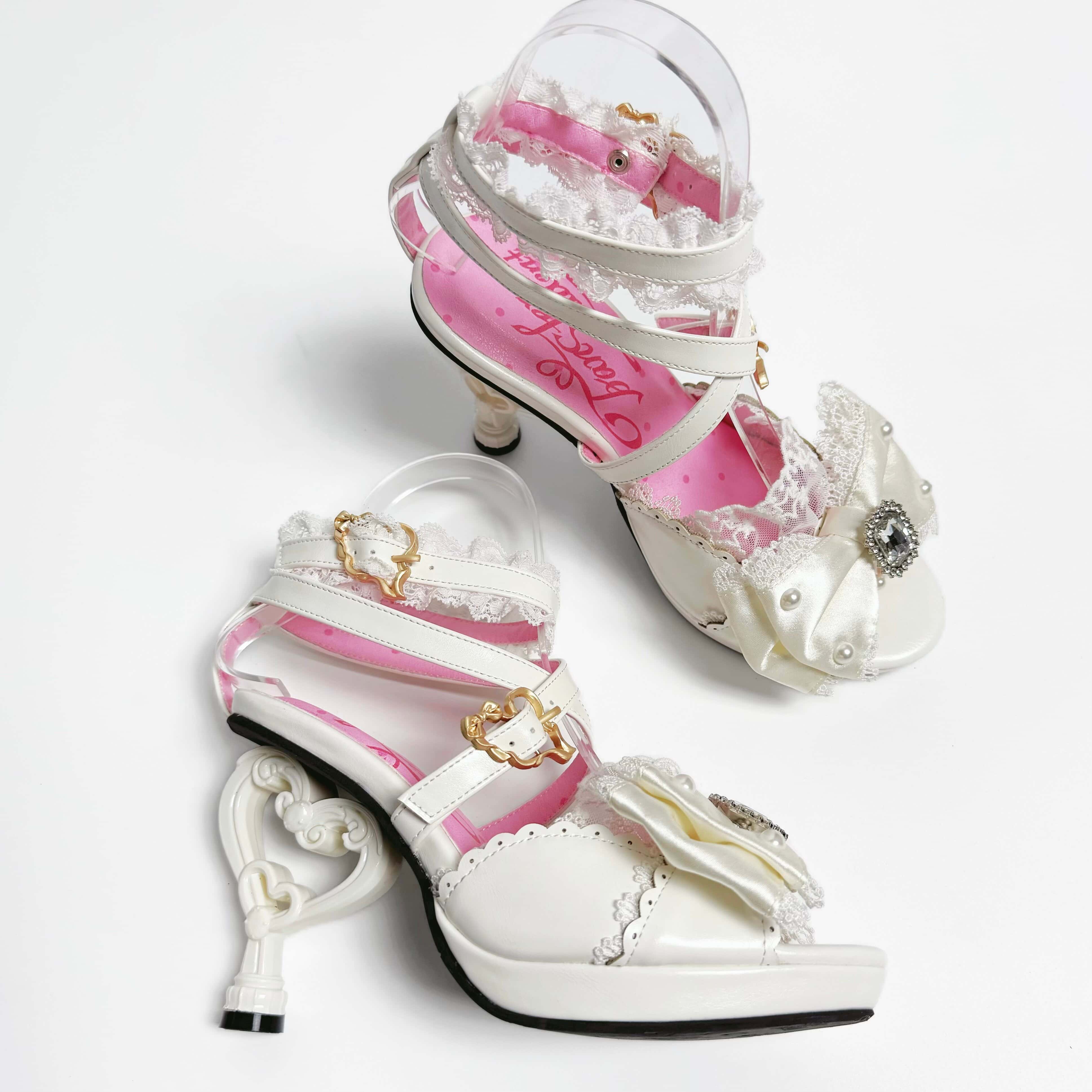 Heisei Yukihime Japanese Peep Toe Heels