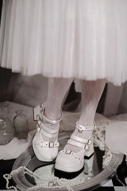 Lolita Japanese Mary Jane Elegant High Heels LE5021